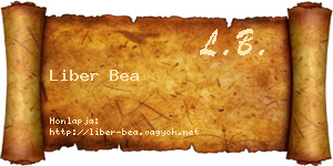 Liber Bea névjegykártya